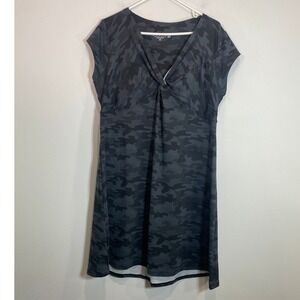 Soybu Sport‎ Dress Twist Front Camo Print Casual Comfy Athleisure XL